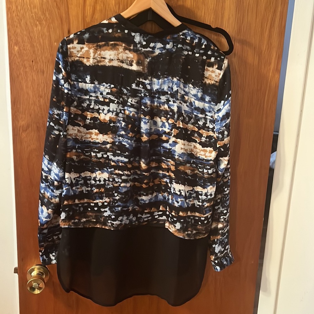 Blouse Button Down Top. Dknyc, Size L - image 8